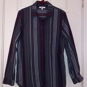 Madewell Ex-Boyfriend Shirt Sz L Large Rockvale Plaid Oversized Fit